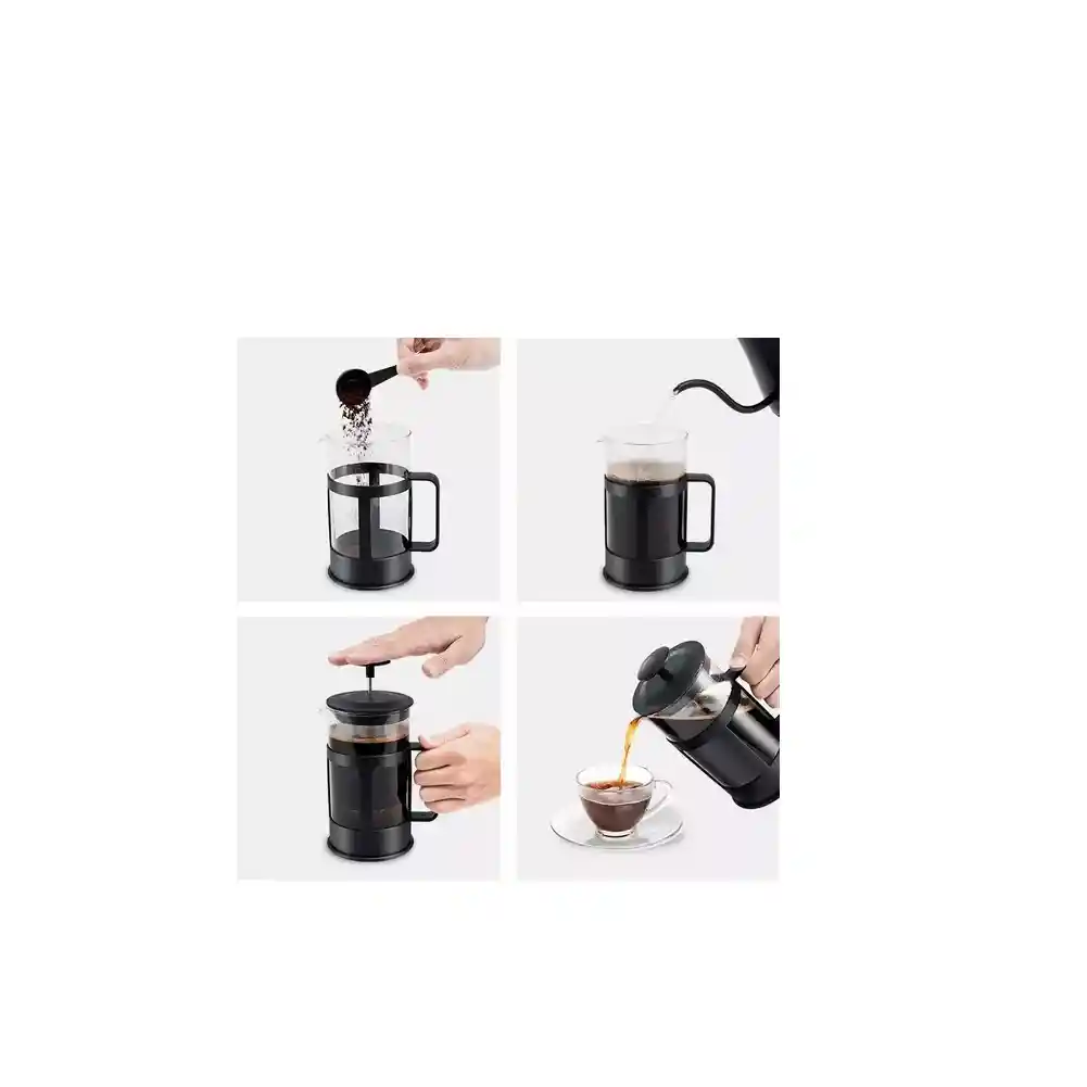 Cafetera Prensa Francesa Cafe En Vidrio Borosilicato 350ml
