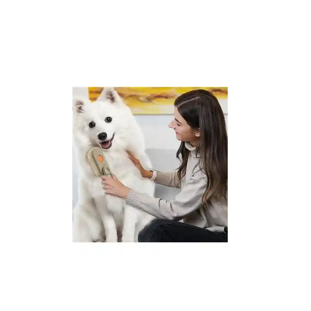 Cepillo Vapor Para Perros Gatos Peine Quita Pelo Vaporizador