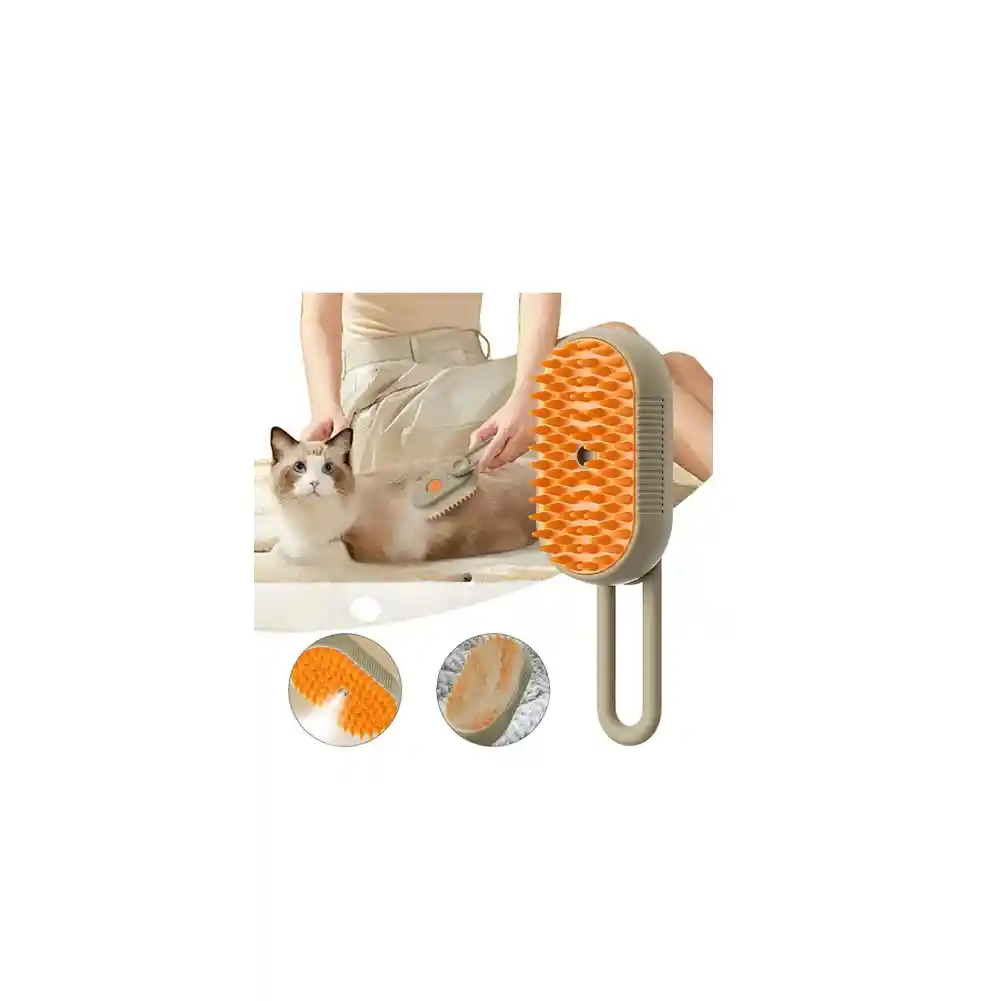 Cepillo Vapor Para Perros Gatos Peine Quita Pelo Vaporizador