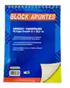 Libreta Block Argollado Amarillo Carta 50 Hojas 100 Paginas