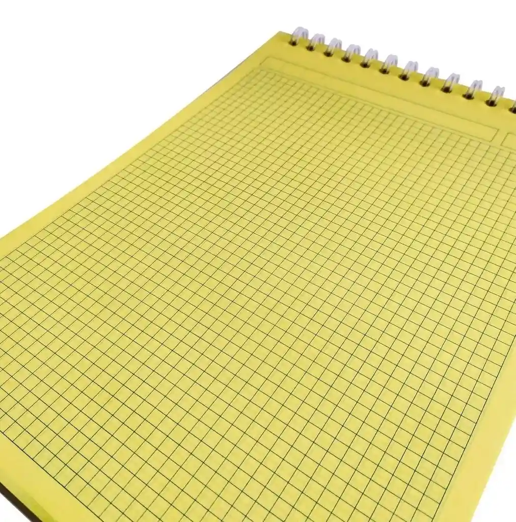 Libreta Block Argollado Amarillo Carta 50 Hojas 100 Paginas