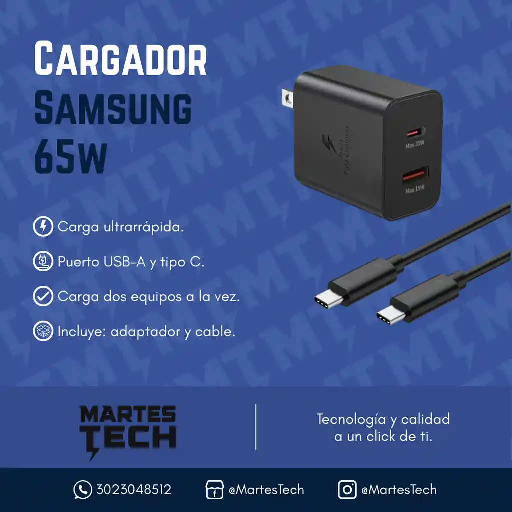 Cargador 65w Para Samsung