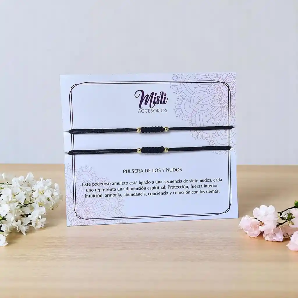 Set Pulseras De Protección 7 Nudos Para Compartir