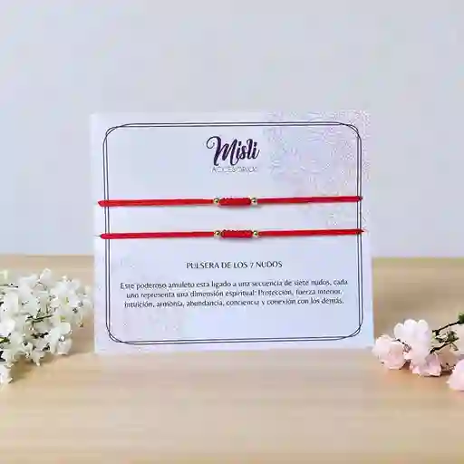 Set Pulseras De Protección 7 Nudos Para Compartir