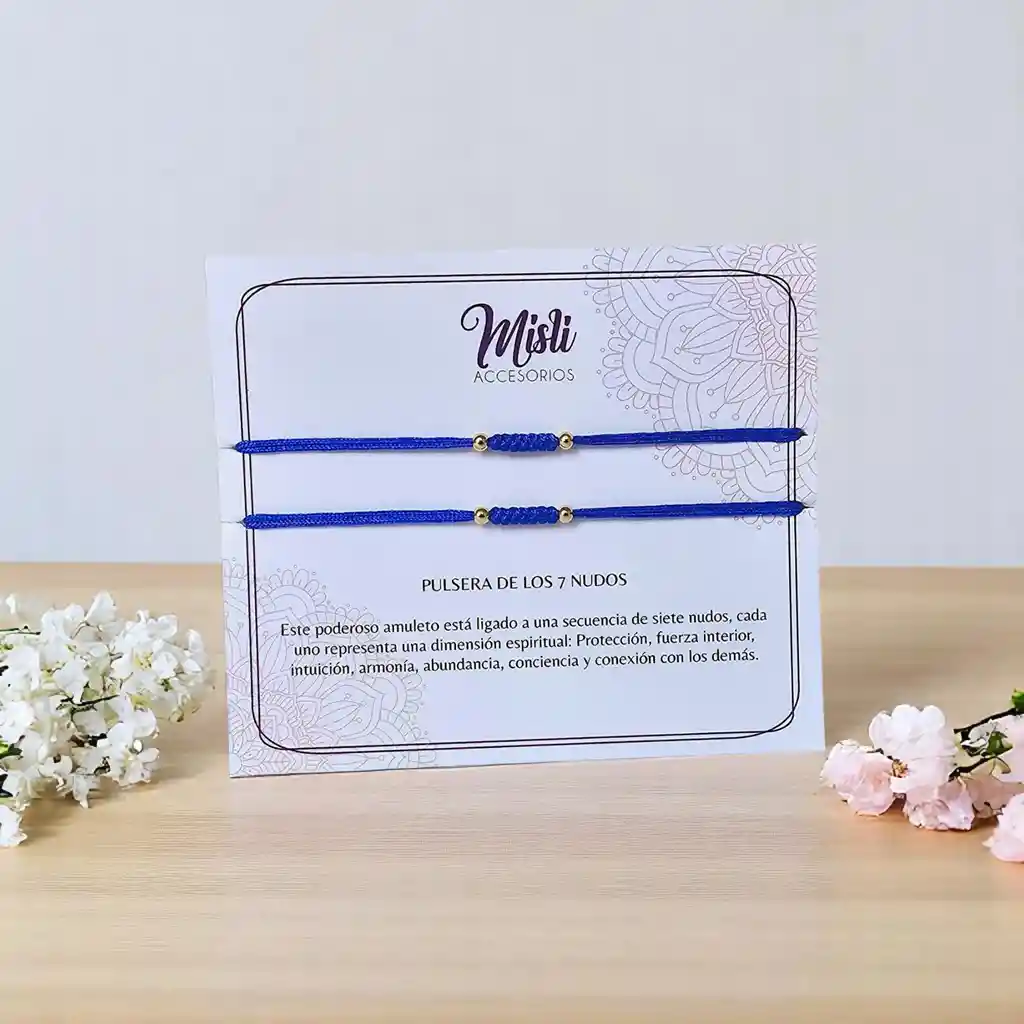 Set Pulseras De Protección 7 Nudos Para Compartir