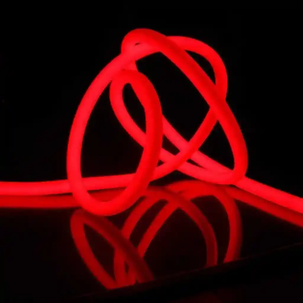 Cinta Led Neon Cubierta De Color 5w 12v Rojo Rll 5mts