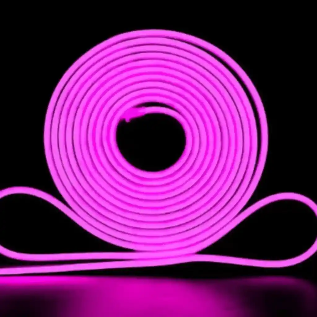 Cinta Led Neon 5w 12v Rosa Rll 5mts