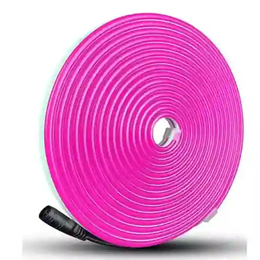 Cinta Led Neon 5w 12v Rosa Rll 5mts