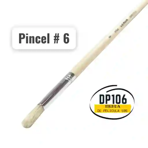 Pincel Cerda Redonda # 6