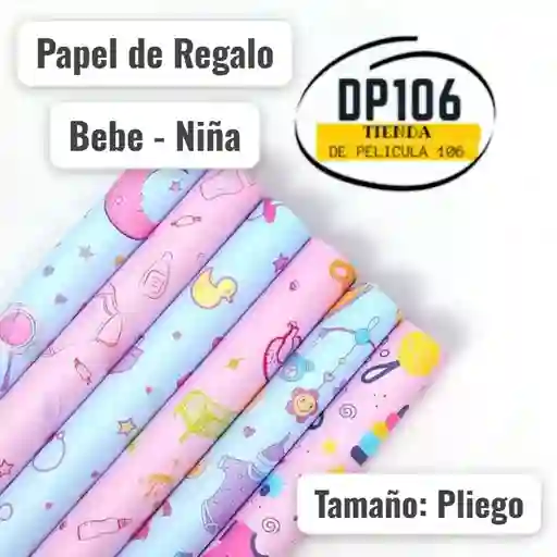 Papel De Regalo Estampado Bebes Niña