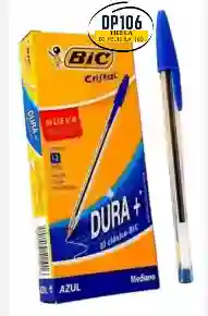 Caja Esfero Bic Azul / Boligrafo / Lapicero X 12 Und