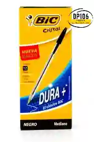 Caja Esfero Bic Negro / Boligrafo / Lapicero X 12 Und