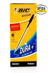 Caja Esfero Bic Negro / Boligrafo / Lapicero X 12 Und