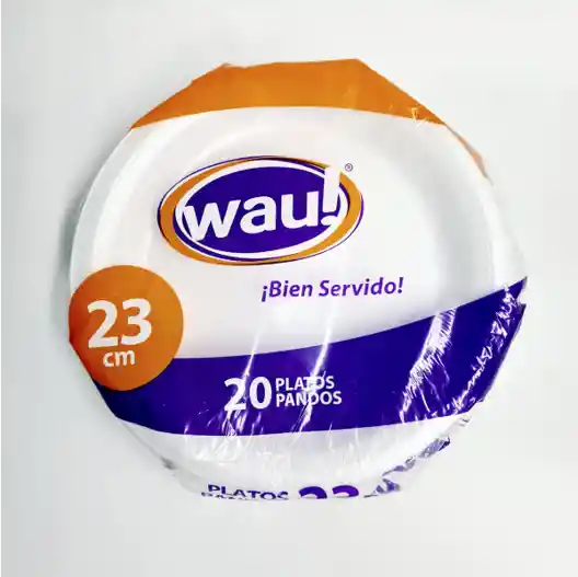 Plato Desechable De Icopor 23 Pando Wau