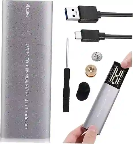 Caja Externa M.2 Ngff Y Nvme 2 En 1 Pc Y Celular