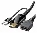 Hdmi A Dp,convertidor Con Fuente De Alimentación Hd 4k60hz