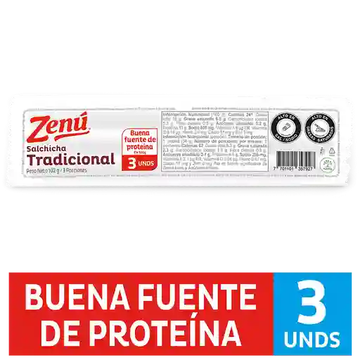 Salchicha Tradicional Zenu Tripack