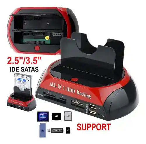 Disco Duro Base Dual Sata Ide Hdd Docking Station Usb 2.0hub