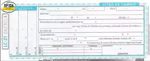 Letra De Cambio Minerva Azul 60 00 X 2 Und