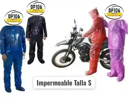Impermeable Talla S , Desechable 3 Piezas