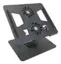 Base Portátil Plegable Metálica Con 2 Ventiladores Gira 360°