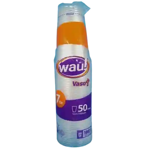 Vaso Desechable Wau Traslucido 7 Onzas X 50 Und