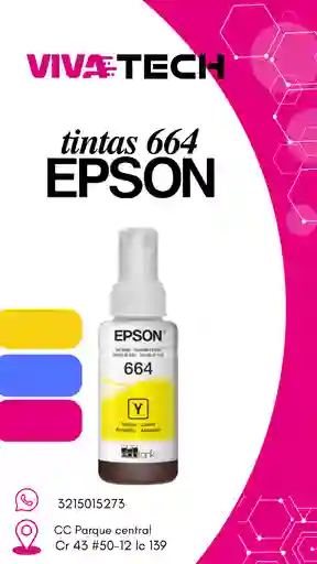 Tinta 664 Epson Amarilla