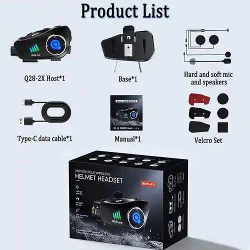 Intercomunicador Zebbris Con Cámara Motor Q28-2xblutooth 5.0