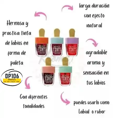 Tinta Labial Brillo Rubor Labio X 2 Und