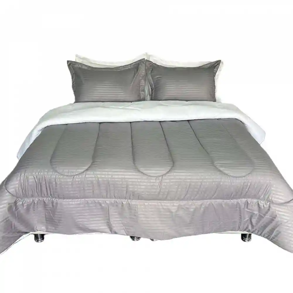 Cubrecama Fenissa King Gris 100% Microfibra
