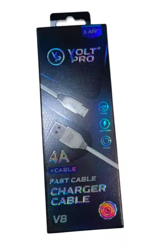 Cable Doble 4a (tipo C + V8) Para Carga Rápida