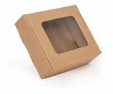 Caja Regalo Kraft Con Ventana 20x20x10 Cms