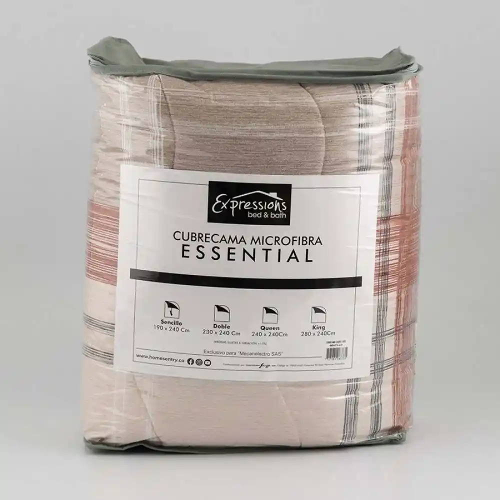 Cubrecama Expressions Cuadros Sencillo 190x240cm Microfibra