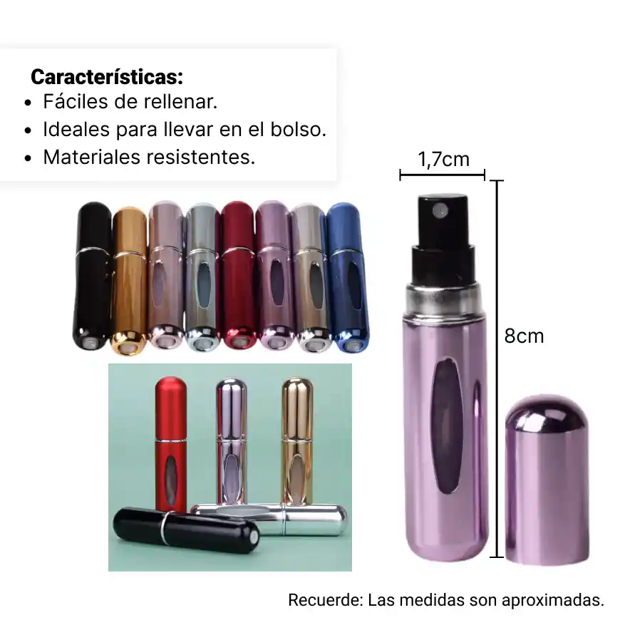 Atomizador Perfumero Recargable Pequeño