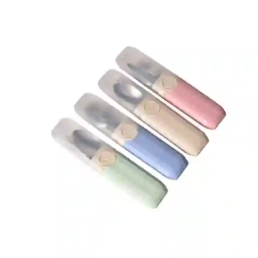 Set Cubiertos Portatiles Plastico + Acero Varios Colores Dim