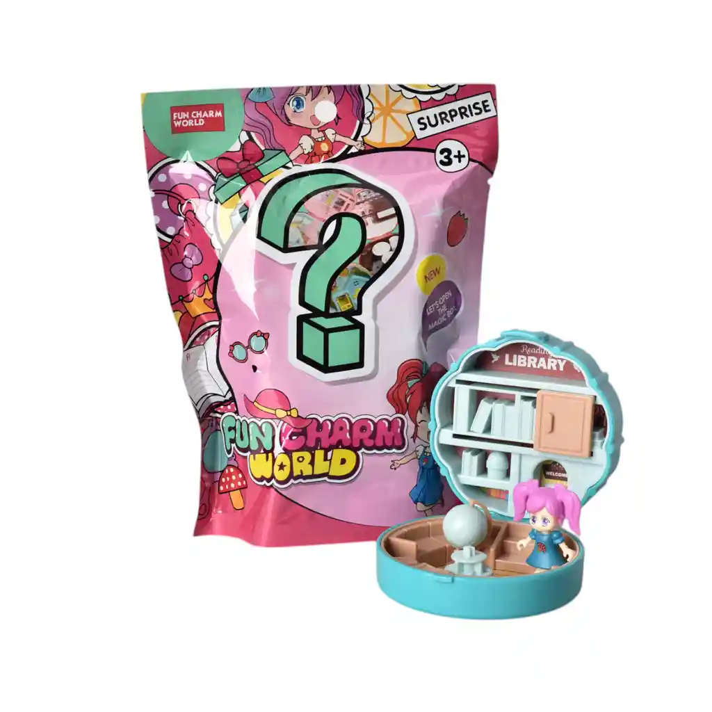Juguete Muñeca Sorpresa Con Accesorios Plastico Dim:24x24x16