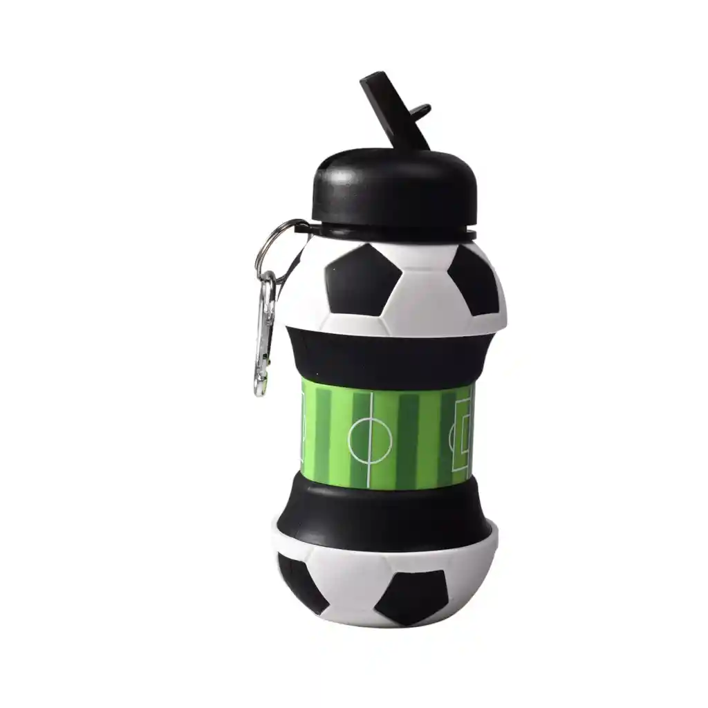 Botella De Agua Plegable 550ml Silicona Hombre Forma De Balo
