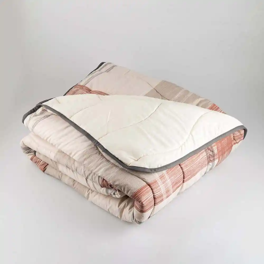 Cubrecama Expressions Cuadros Queen 240x240cm Microfibra