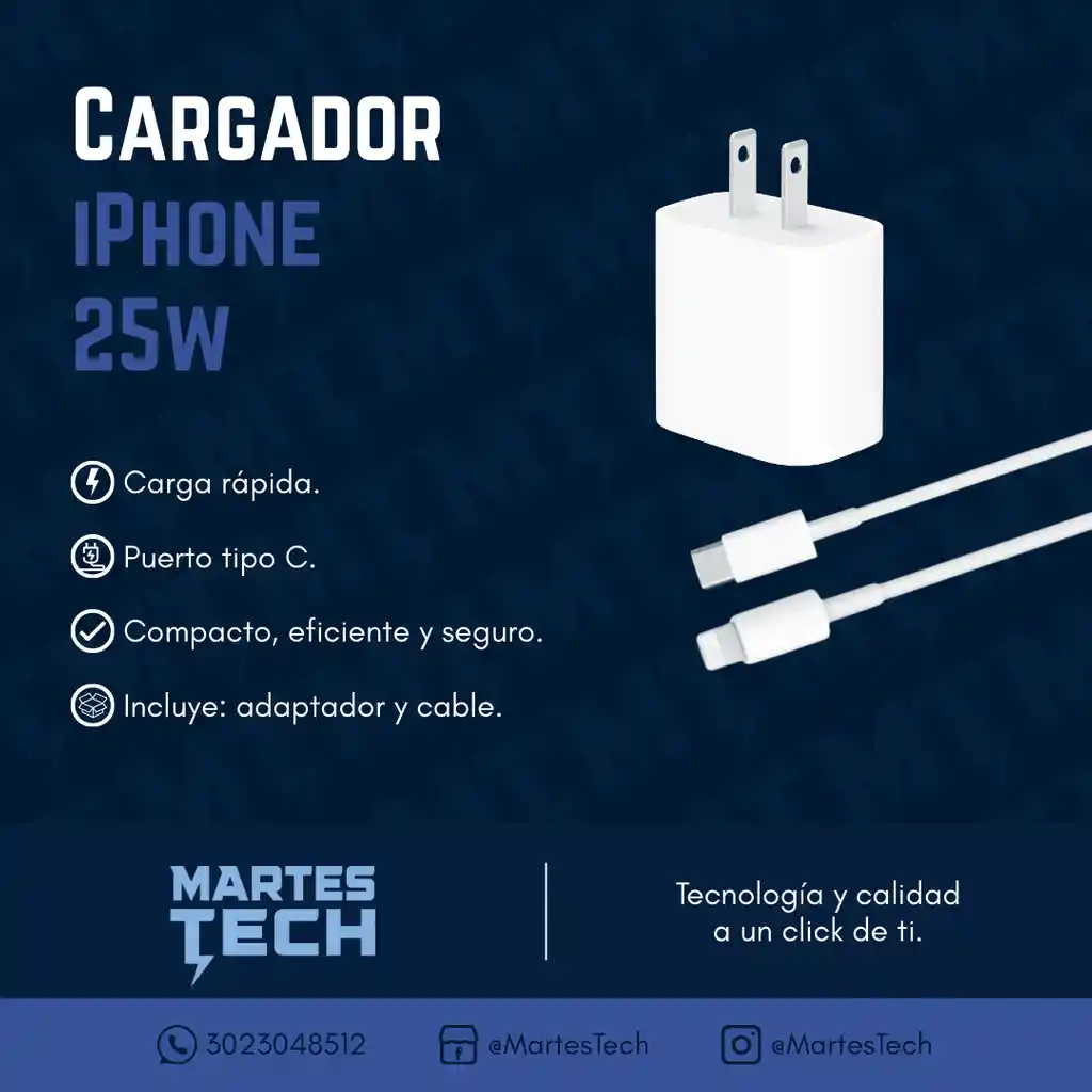 Cargador 25w Para Iphone