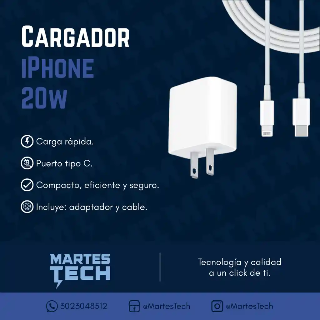 Cargador 20w Para Iphone