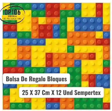 Bolsa De Regalo Bloques 25 X 37 Cm X 12 Und Sempertex