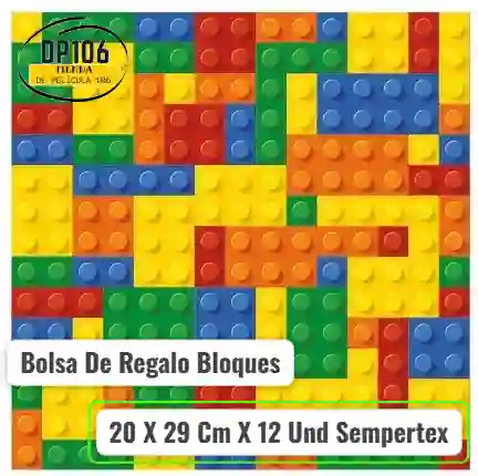 Bolsa De Regalo Bloques 20 X 29 Cm X 12 Und Sempertex