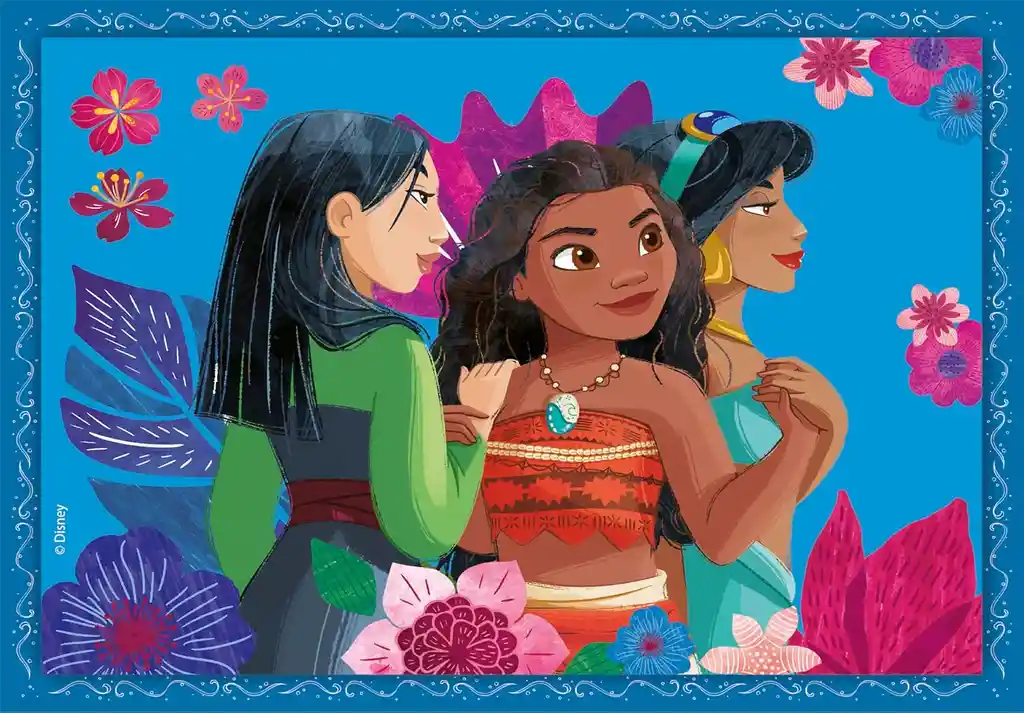 Rompecabezas 4 En 1 Princesas De Disney Para Niños
