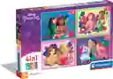 Rompecabezas 4 En 1 Princesas De Disney Para Niños