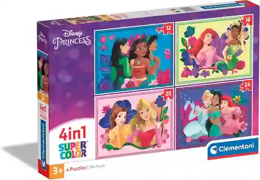 Rompecabezas 4 En 1 Princesas De Disney Para Niños