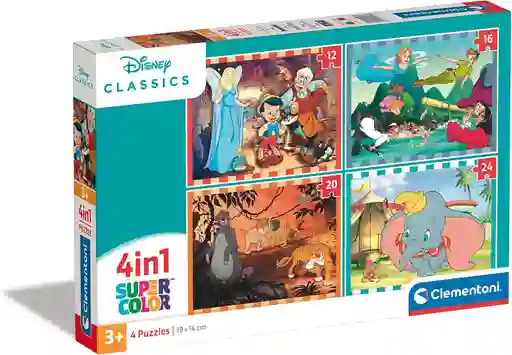 Rompecabezas 4 En 1 Clásicos De Disney Para Niños