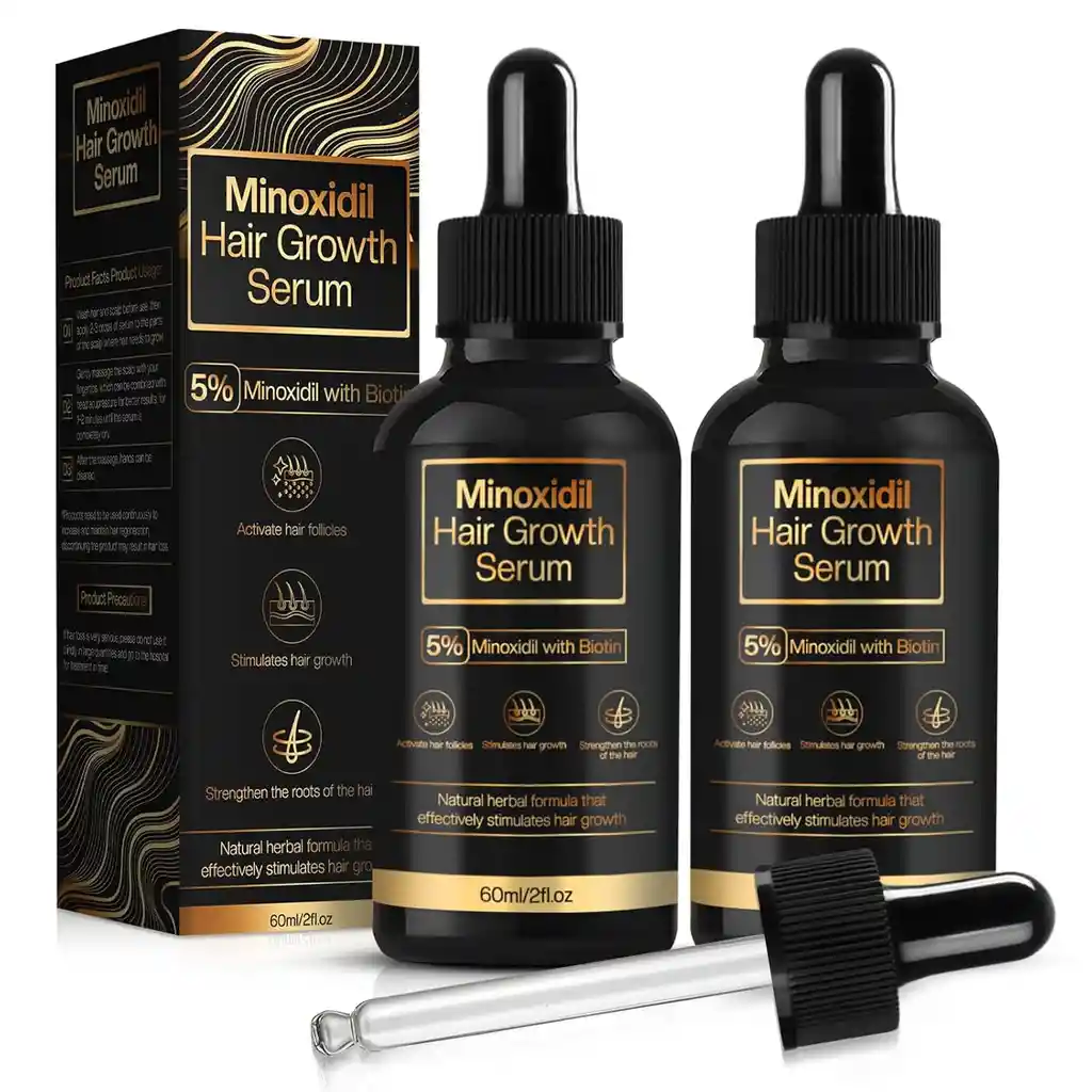 Suero De Minoxidil 5% Para Crecimiento Del Cabello | Unisex, Fortalece Folículos, Previene La Caída