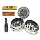 Combo Grinder Pequeño, Cuero Ocb Cañamo, Hornet, Pipa