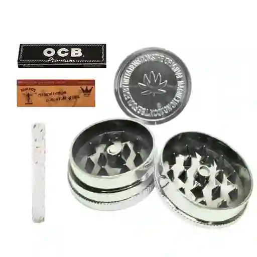 Combo Grinder Pequeño, Cuero Ocb Premium, Hornet, Pipa