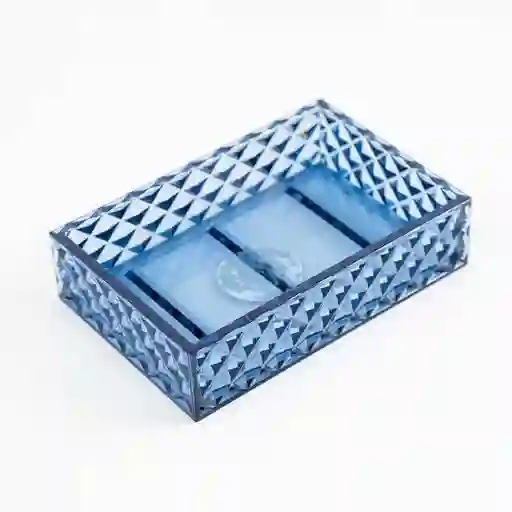 Jabonera Expressions 12x3x8cm Azul Polietileno